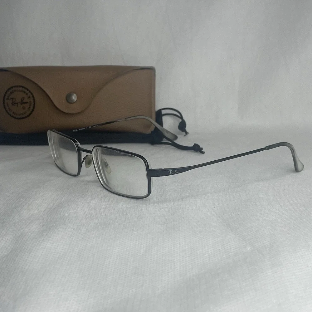 Ray Ban Titanium Rectangle Metal Wrap Eyeglasses Frame ONLY RB-8610 52[]18-140